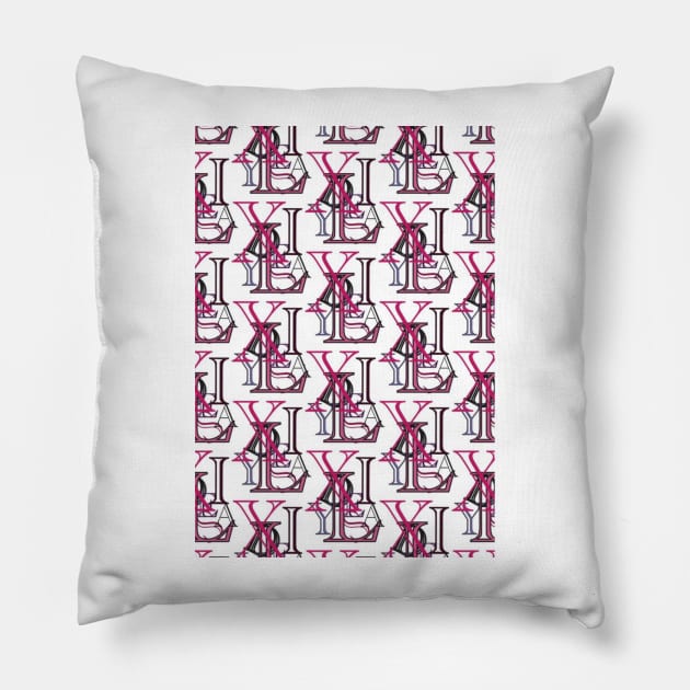 Dyslexia digital pattern Pillow by Quirkypieces