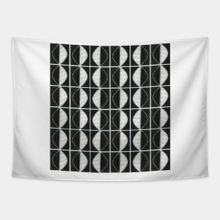 Black and white leaves Tapestry