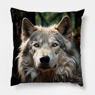 Great Wolf Deep In The Forest Pillow