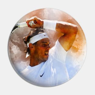 Rafael Nadal Watercolor Pin