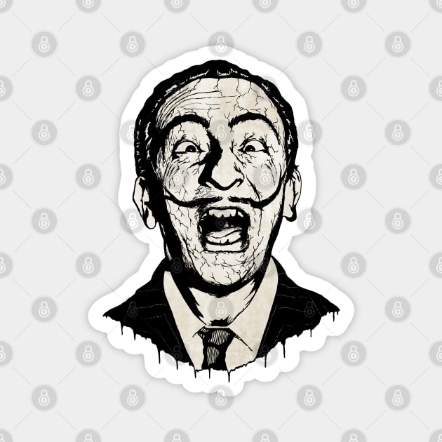 Salvador Dali Portrait Art Magnet by surmind
