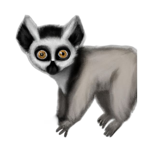 Cute Lemur Drawing by Play Zoo