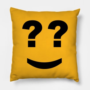 funny emoticon question Pillow