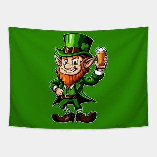 Beer Drinking Leprechaun for St Pattys Day by gnarly Tapestry