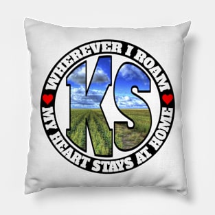 Heart Stays Home - Kansas Pillow