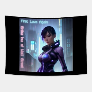 Cyberpunk Girl First Love Again Tapestry