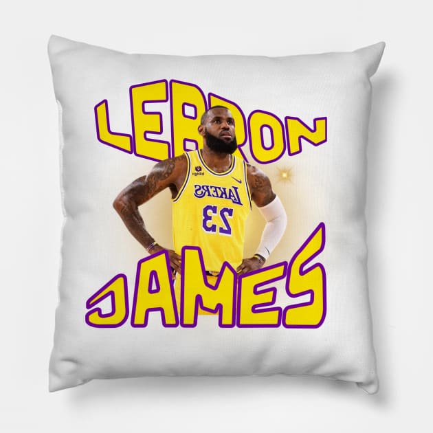 LeBron James Pillow by Sun From West