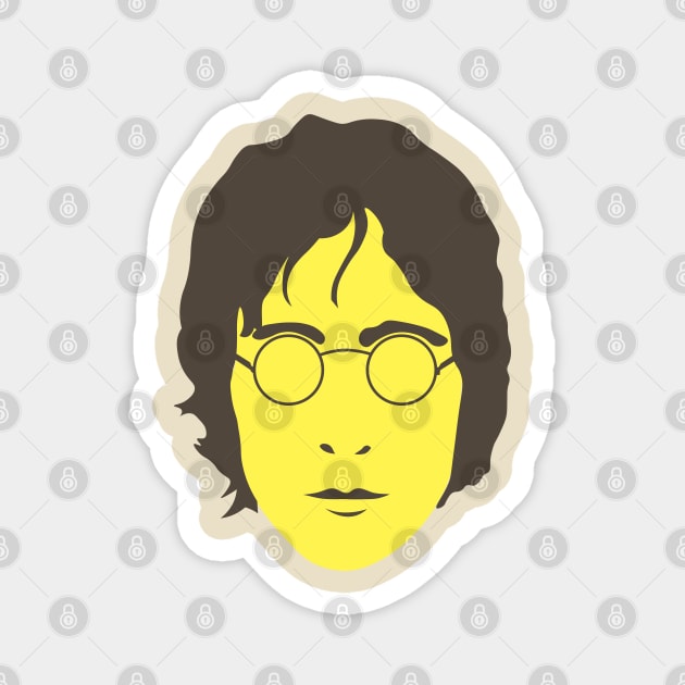 Minimalist John Lennon Lemon Pop Art Magnet by nankeedal