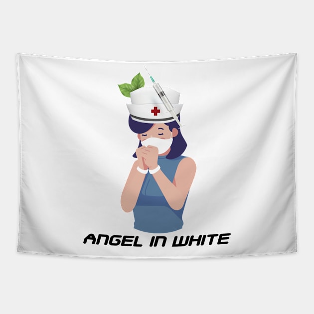 angel in white Tapestry by ARRIGO