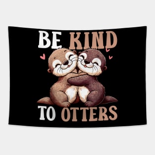 Be Kind To Otters Cute World Otter Day Spirit Animal Tapestry