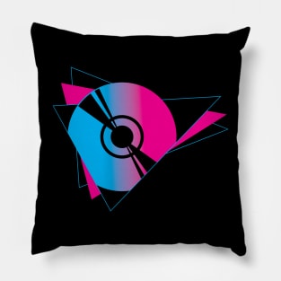 Retro Nineties Music Compact Disc Pillow