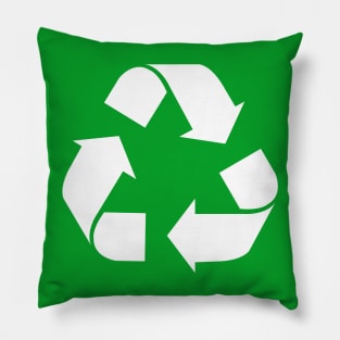 White Reduce, Reuse, Recycle, Repurpose, living green Pillow