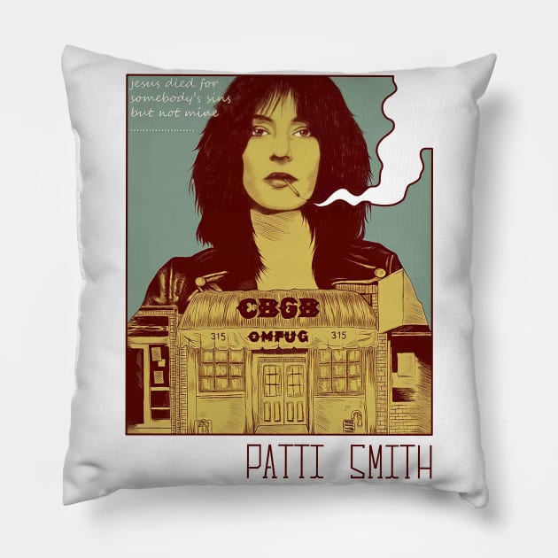 patti smith Pillow by zakibo