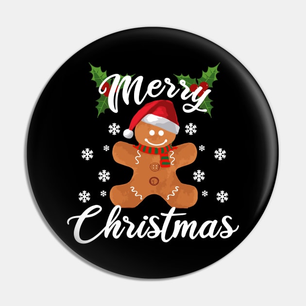 Merry Christmas Happy Gingerbread Santa Claus Pin by dnlribeiro88