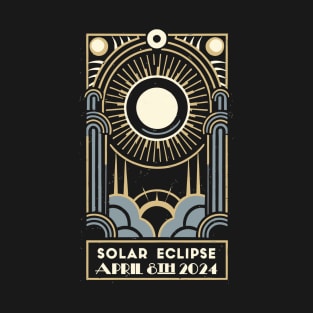 Total Solar Eclipse April 8th 2024- Art Deco style T-Shirt