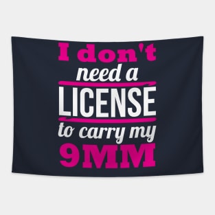 I don't need a license to carry my 9mm (white) Tapestry