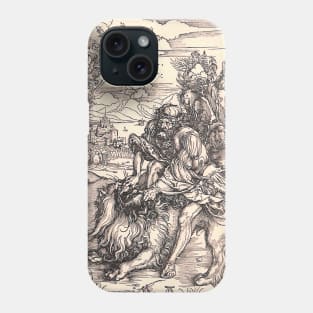 Samson Slays the Lion by Albrecht Durer Phone Case