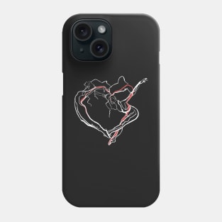 Single Line - Push & Pull (White) Phone Case