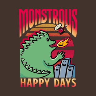 Monstrous Happy Godzilla T-Shirt