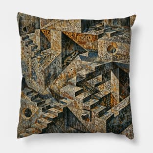 Interlocking Abstract Geometric Figures Dimensions Pillow