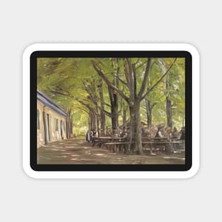 a country brasserie brannenburg bavaria 1894 - Max Liebermann Magnet