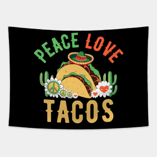 Peace Love Tacos Cinco De Mayo Tapestry