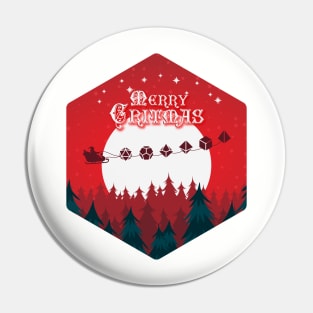 Merry Critmas Santa Sleigh Dice Pin