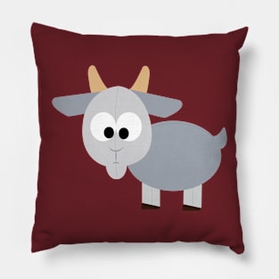 Adorable Gray Goat Pillow