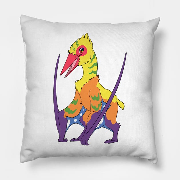 Quetzalcoatlus: Pride Pillow by KowTownArt