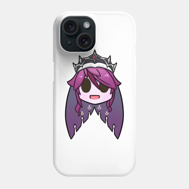 Genshin Impact Rosaria chibi head Phone Case by Oricca