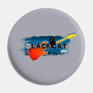 Black cat soul music Pin