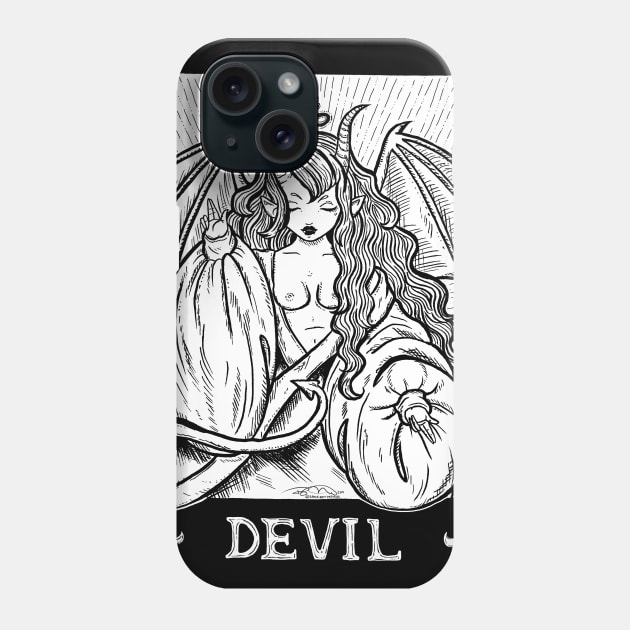 Devil card Phone Case by SpacebatDesigns 