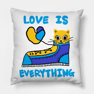 love is everything, lovely cat Pillow