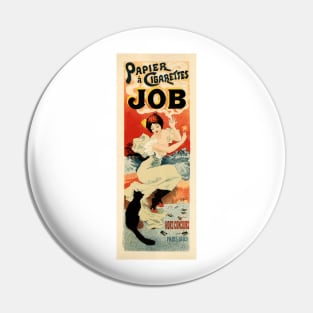 JOB PAPIER CIGARETTES by Georges Meunier Paris 1889 Vintage Art Nouveau Advertisement Pin