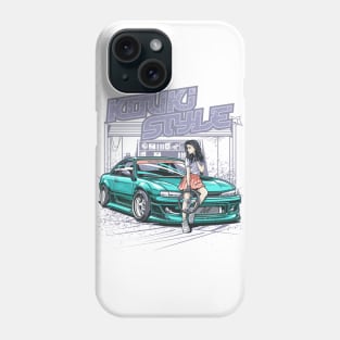 Nissan Silvia S14 Kouki Style, Japanese Race car, JDM Tee, sr20, Car Fan, Car Guy Gift Idea, Car Enthusiasts, Car Lover Poster, Gift For Mechanic Phone Case