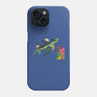 Happy Rainbow Turtle Phone Case