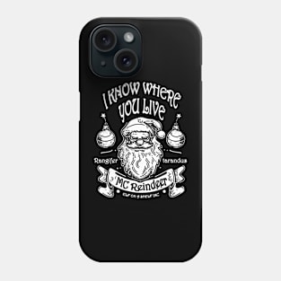 Gritty Santa Claus White Phone Case