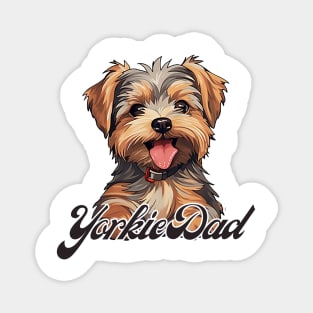 Yorkie Dad T-Shirt - Dog Lover Gift, Pet Parent Apparel Magnet