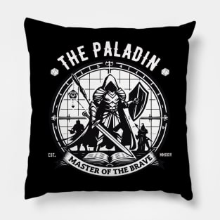 Paladin Master of Courage - role Playing Design Pillow