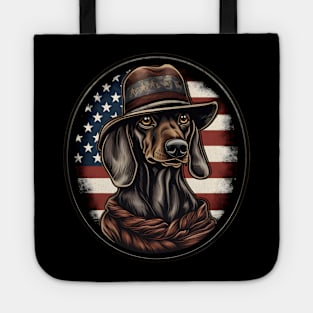 Dachshund 4th of July Tote