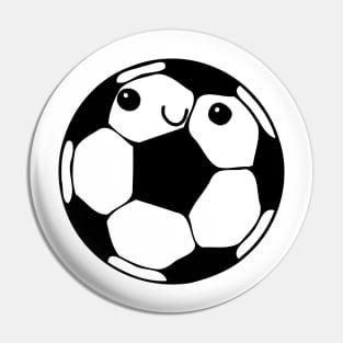 Cutey Face Soccer Ball Pin