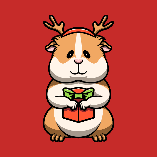 Cute Christmas Guinea Pig by Cubbone