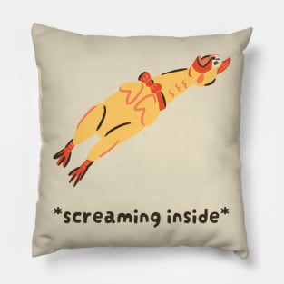 Funny Chicken Screaming Inside Pillow