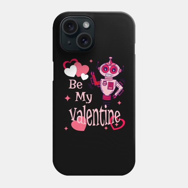 Atomic Robot Retro Vintage Cute Valentines Day Phone Case by ksrogersdesigns