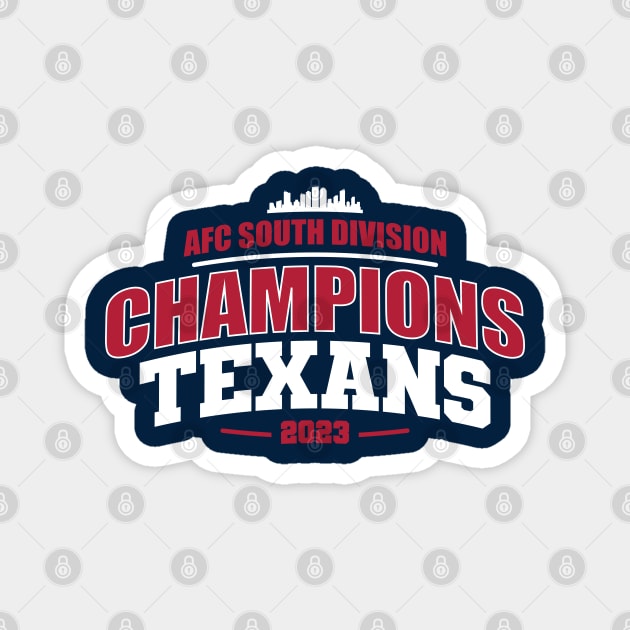 AFC SOUTH Champs Texans Magnet by Nagorniak