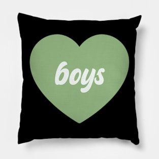 I Love Green Boys Pillow