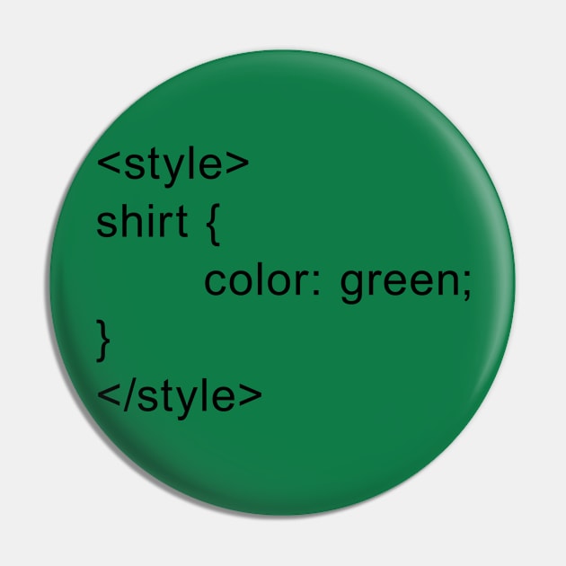 HTML Style - Green Pin by joshthecartoonguy