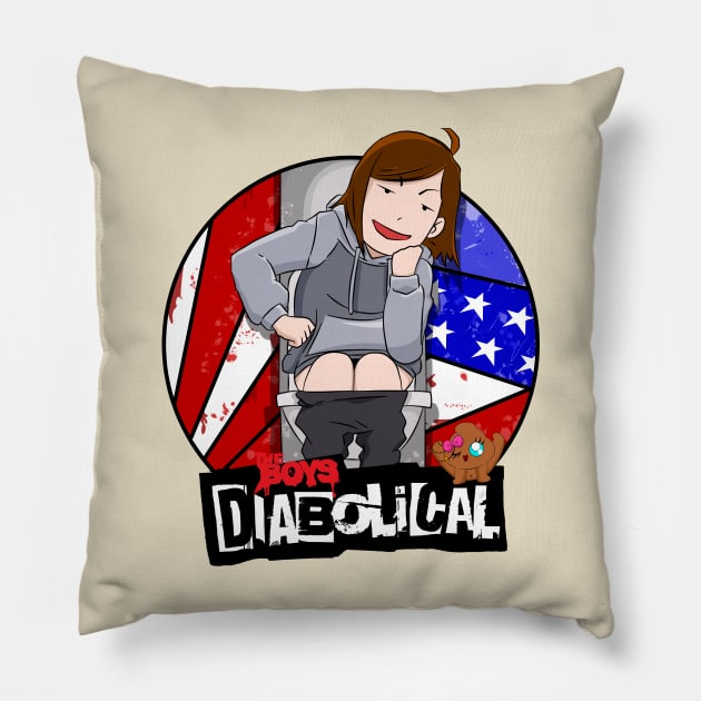 sky the boys diabolical Pillow by super villain