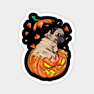 Pug In The Pumpkin tshirt halloween costume funny gift t-shirt Magnet