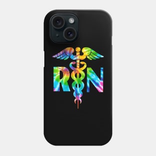 Lovely RN Registered Nurse Tie Dye Phone Case